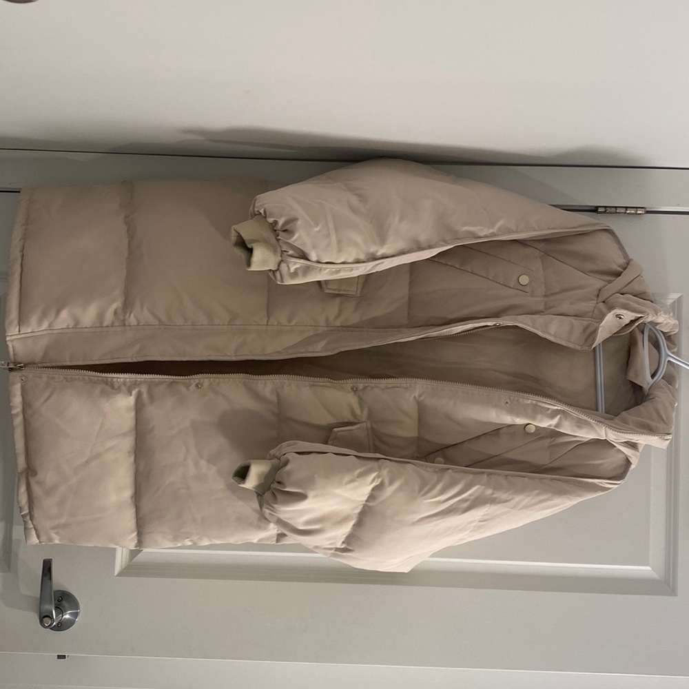 Long Hooded Puffer Parka Women Size XS (oversized style)